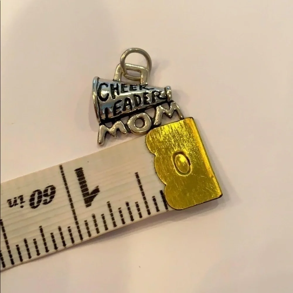 Sterling silver charm cheerleader mom megaphone - Picture 4 of 6